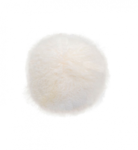 Natural White Tibetan Fur Cushion