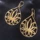 Golden Flower lotus Earrings