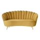 Gold Velvet Shell Sofa
