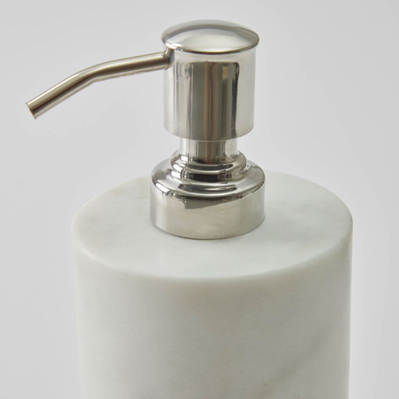White Marble Soap Dispenser - StellaJane Interiors