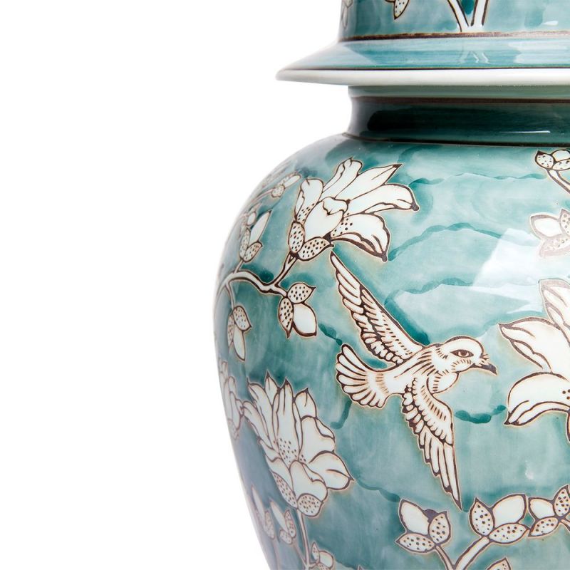 Glazed Ceramic Temple Jar