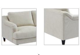 3 Seater Natural Linen Sofa
