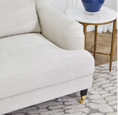 3 Seater Natural Linen Sofa - Image 3