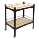 Black Travertine Bar Cart