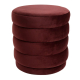 Stool Ottoman in Mulberry Velvet